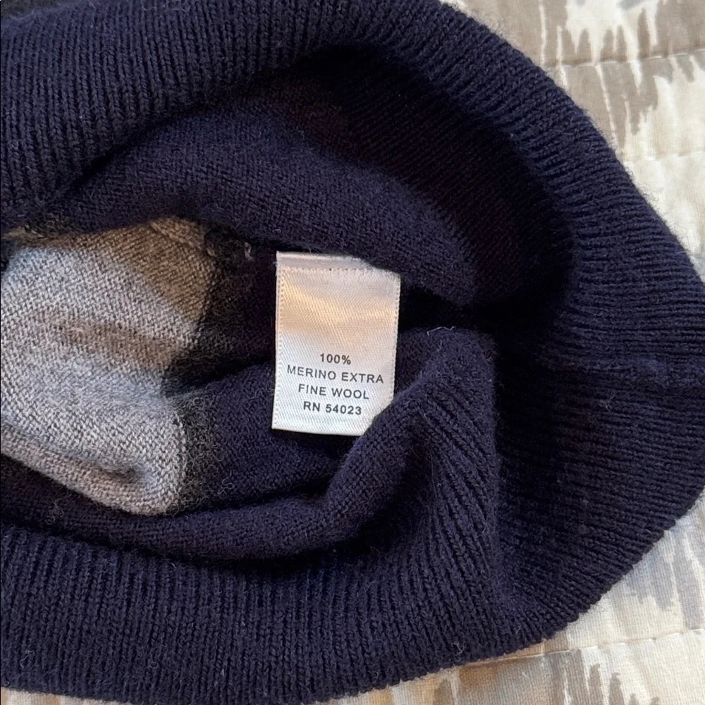 Banana Republic Merino Wool Sweater navy gray men’s size XL